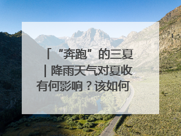 “奔跑”的三夏｜降雨天气对夏收有何影响？该如何防范？一文了解