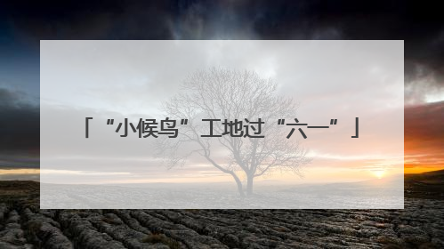 “小候鸟”工地过“六一”