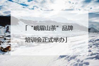 “峨眉山茶”品牌培训会正式举办