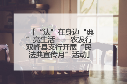“法”在身边“典”亮生活——农发行双峰县支行开展“民法典宣传月”活动