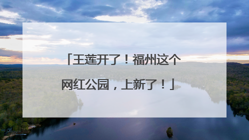 王莲开了！福州这个网红公园，上新了！