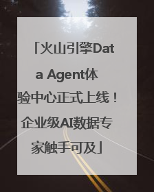 火山引擎Data Agent体验中心正式上线！企业级AI数据专家触手可及