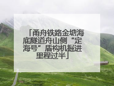 甬舟铁路金塘海底隧道舟山侧“定海号”盾构机掘进里程过半