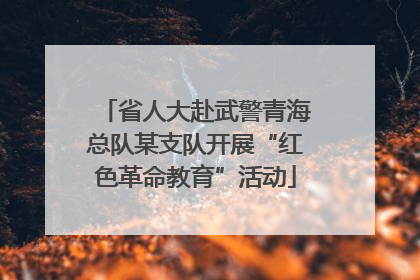 省人大赴武警青海总队某支队开展“红色革命教育”活动