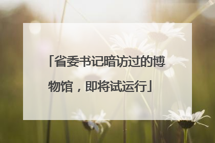 省委书记暗访过的博物馆，即将试运行