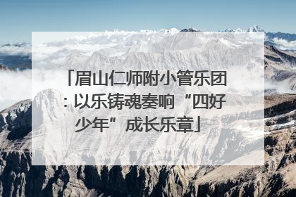 眉山仁师附小管乐团：以乐铸魂奏响“四好少年”成长乐章