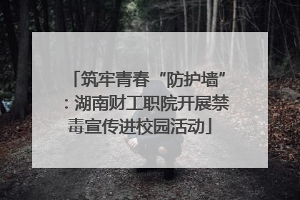 筑牢青春“防护墙”：湖南财工职院开展禁毒宣传进校园活动