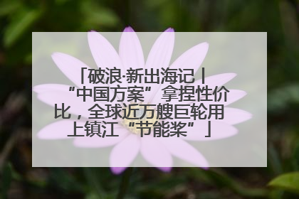 破浪·新出海记丨 “中国方案”拿捏性价比，全球近万艘巨轮用上镇江“节能桨”