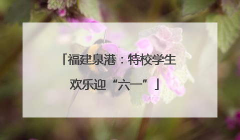 福建泉港：特校学生 欢乐迎“六一”