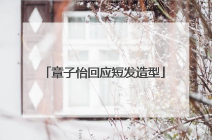 章子怡回应短发造型