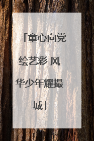 童心向党绘艺彩 风华少年耀撮城
