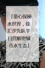 童心探秘水世界，徐汇少先队半日营解密城市水生态