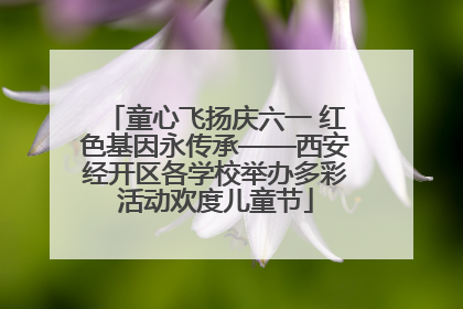 童心飞扬庆六一 红色基因永传承——西安经开区各学校举办多彩活动欢度儿童节