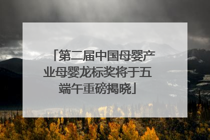 第二届中国母婴产业母婴龙标奖将于五端午重磅揭晓