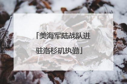美海军陆战队进驻洛杉矶执勤