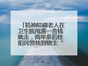 精神障碍老人在卫生院甩落一沓钱就走，两年多后桂阳民警找到物主“完璧归赵”