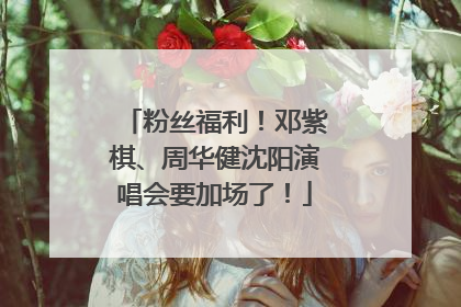 粉丝福利！邓紫棋、周华健沈阳演唱会要加场了！