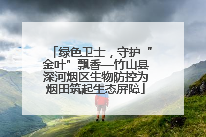 绿色卫士，守护“金叶”飘香—竹山县深河烟区生物防控为烟田筑起生态屏障