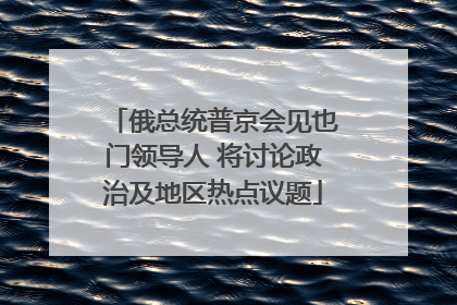 俄总统普京会见也门领导人 将讨论政治及地区热点议题
