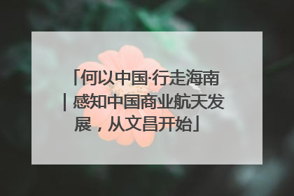 何以中国·行走海南｜感知中国商业航天发展，从文昌开始