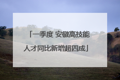 一季度 安徽高技能人才同比新增超四成