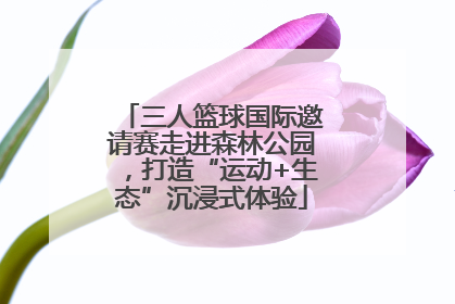 三人篮球国际邀请赛走进森林公园，打造“运动+生态”沉浸式体验