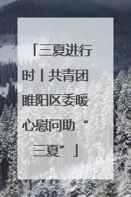 三夏进行时丨共青团睢阳区委暖心慰问助“三夏”
