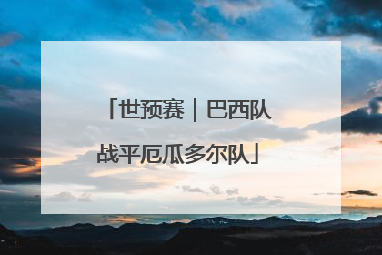 世预赛｜巴西队战平厄瓜多尔队