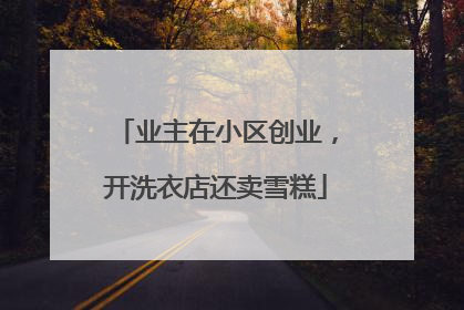 业主在小区创业，开洗衣店还卖雪糕