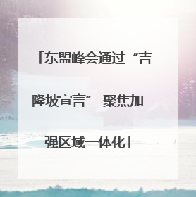 东盟峰会通过“吉隆坡宣言” 聚焦加强区域一体化