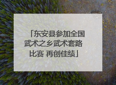 东安县参加全国武术之乡武术套路比赛 再创佳绩