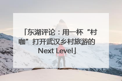 东湖评论：用一杯“村咖”打开武汉乡村旅游的Next Level