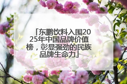 东鹏饮料入围2025年中国品牌价值榜，彰显强劲的民族品牌生命力