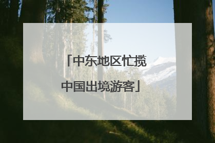 中东地区忙揽中国出境游客