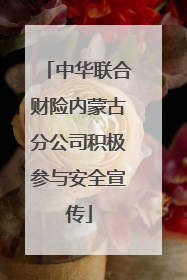 中华联合财险内蒙古分公司积极参与安全宣传
