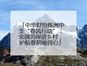 中华财险株洲中支“春风行动”：金融消保进乡村，护航春耕暖民心