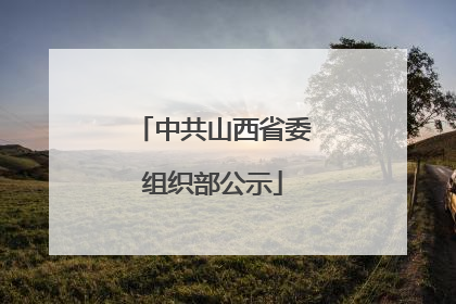 中共山西省委组织部公示