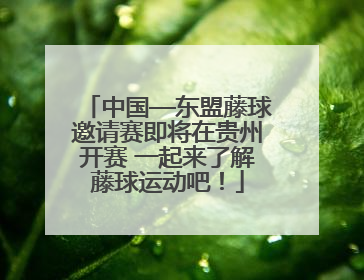 中国—东盟藤球邀请赛即将在贵州开赛 一起来了解藤球运动吧！