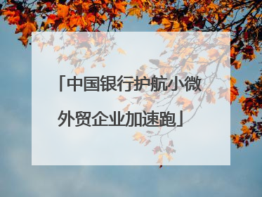 中国银行护航小微外贸企业加速跑