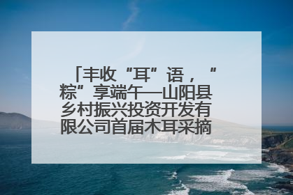 丰收“耳”语，“粽”享端午—山阳县乡村振兴投资开发有限公司首届木耳采摘活动盛大启幕