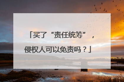 买了“责任统筹”，侵权人可以免责吗？