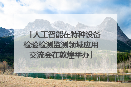 人工智能在特种设备检验检测监测领域应用交流会在敦煌举办