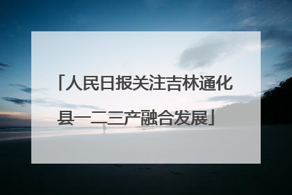 人民日报关注吉林通化县一二三产融合发展