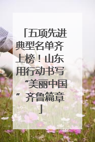 五项先进典型名单齐上榜！山东用行动书写“美丽中国”齐鲁篇章