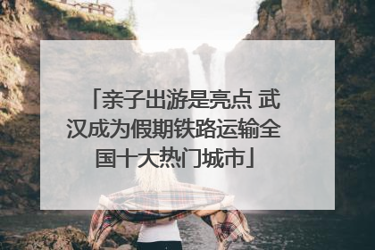 亲子出游是亮点 武汉成为假期铁路运输全国十大热门城市