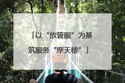 以“放管服”为基筑服务“摩天楼”