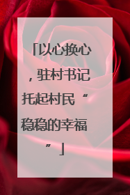 以心换心，驻村书记托起村民“稳稳的幸福”