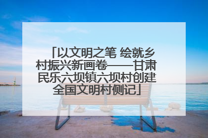以文明之笔 绘就乡村振兴新画卷——甘肃民乐六坝镇六坝村创建全国文明村侧记