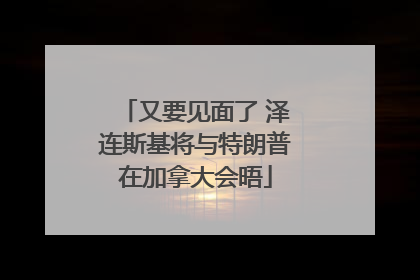 又要见面了 泽连斯基将与特朗普在加拿大会晤