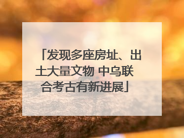 发现多座房址、出土大量文物 中乌联合考古有新进展